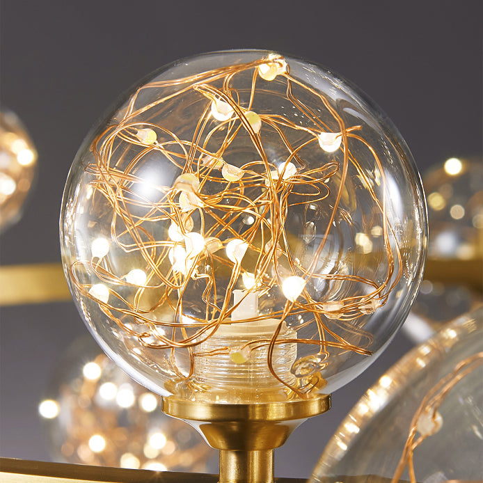Zeitgenössische Sphäre Anhänger Lichter Glas Island Kronleuchter für Esszimmer