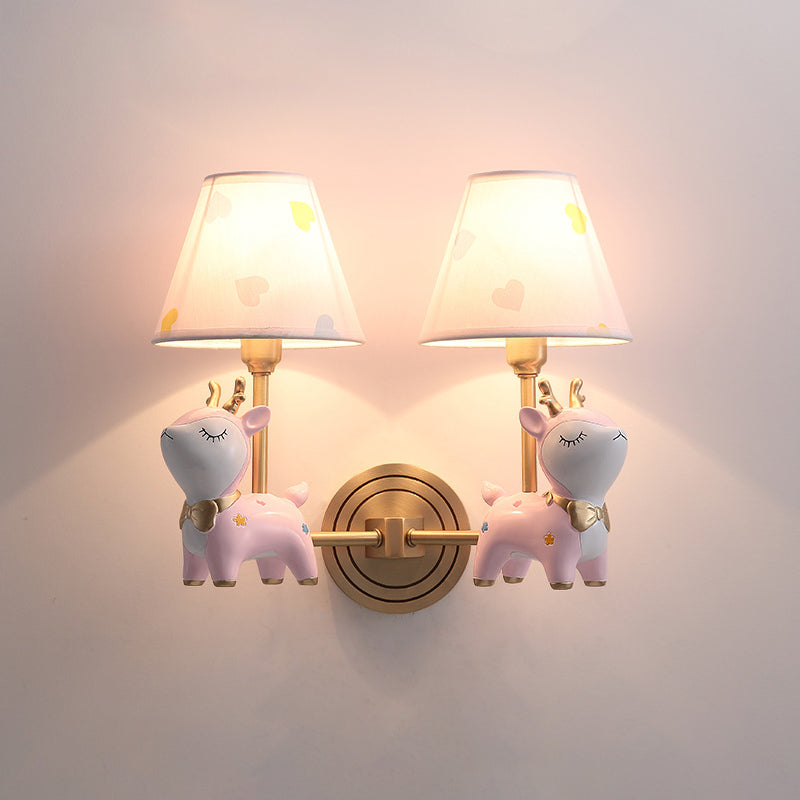 Geometrische wandwandeling Kinderstijl Metalen wandmontage Lichtmontage met stofschaduw