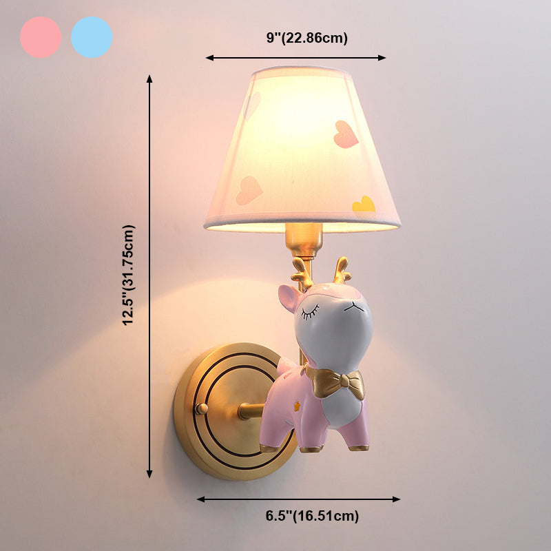 Geometrische wandwandeling Kinderstijl Metalen wandmontage Lichtmontage met stofschaduw