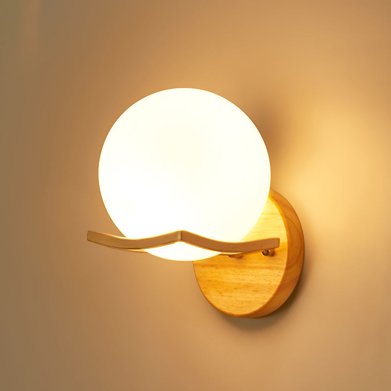 Estilo contemporáneo Luces de apliques de pared geométrica madera 1 lámpara de luz liviana