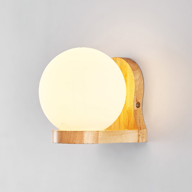 Estilo contemporáneo Luces de apliques de pared geométrica madera 1 lámpara de luz liviana