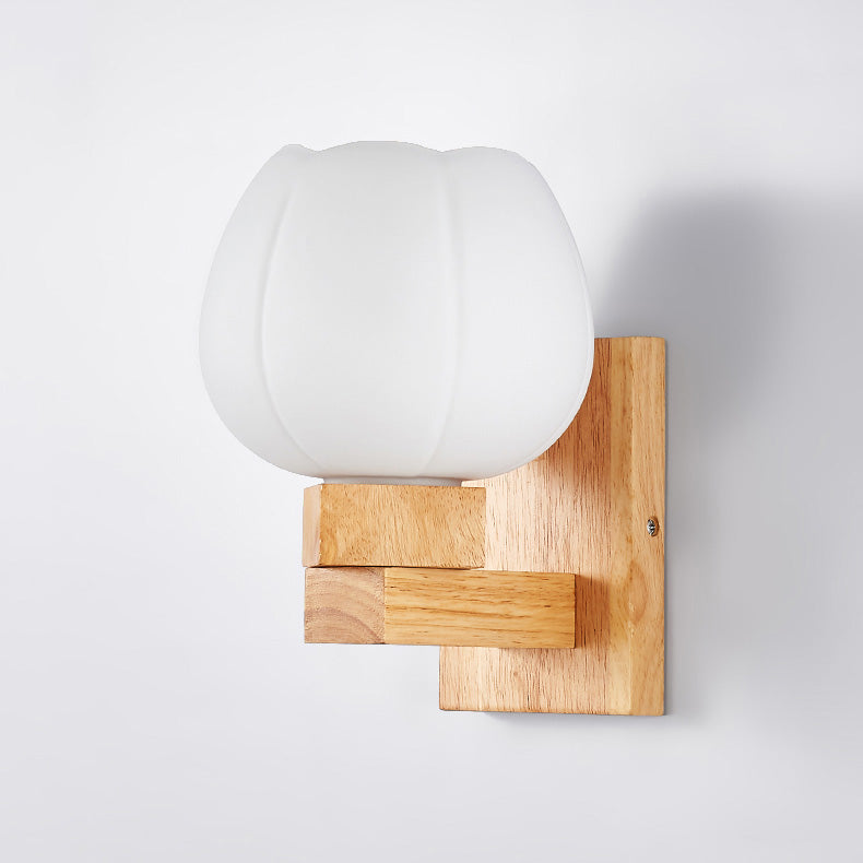 Estilo contemporáneo Luces de apliques de pared geométrica madera 1 lámpara de luz liviana