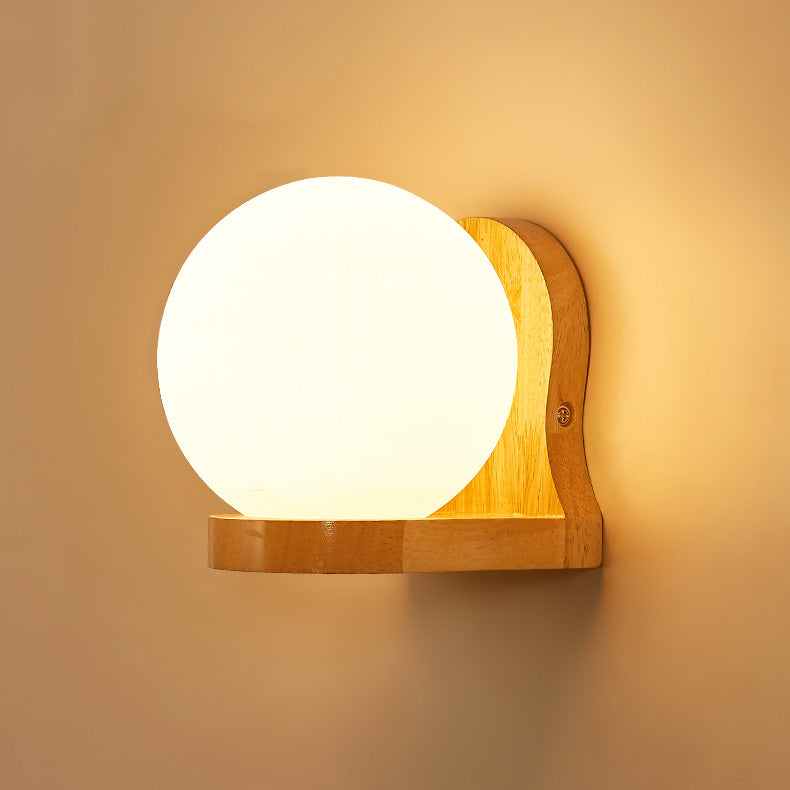 Estilo contemporáneo Luces de apliques de pared geométrica madera 1 lámpara de luz liviana