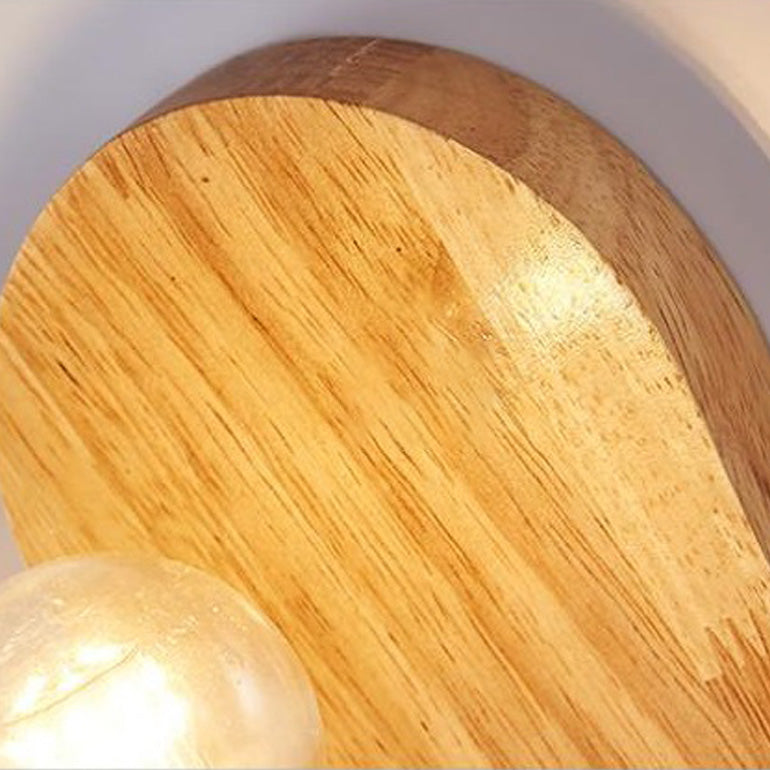 Estilo contemporáneo Luces de apliques de pared geométrica madera 1 lámpara de luz liviana