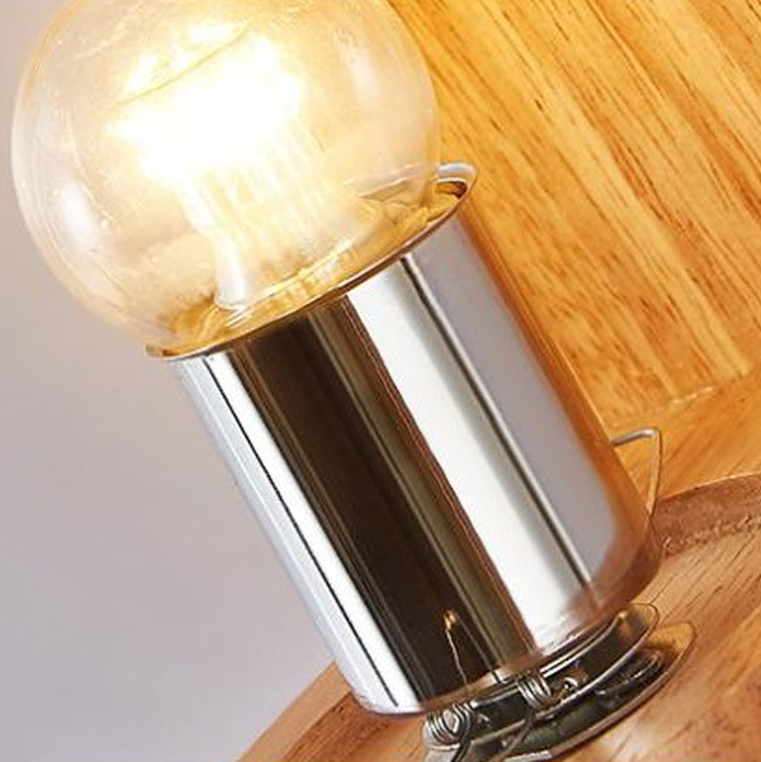 Estilo contemporáneo Luces de apliques de pared geométrica madera 1 lámpara de luz liviana