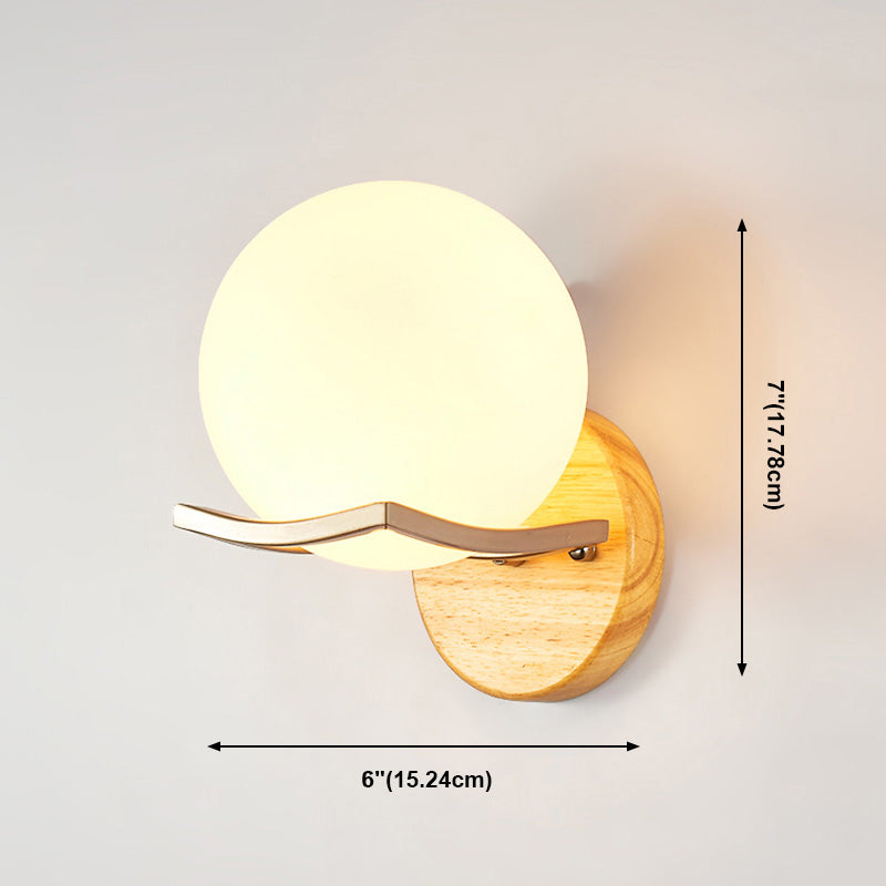 Estilo contemporáneo Luces de apliques de pared geométrica madera 1 lámpara de luz liviana