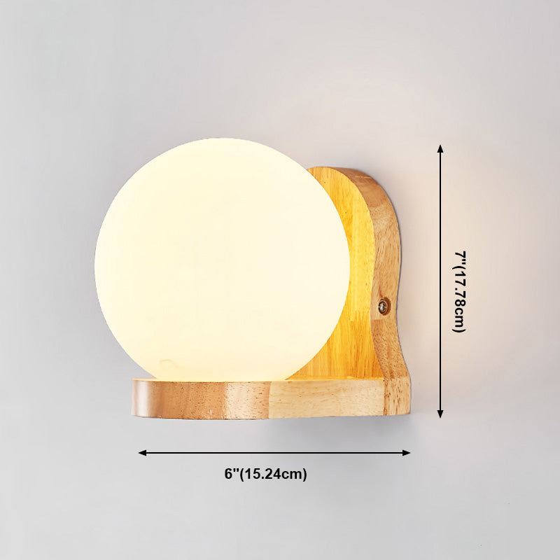 Estilo contemporáneo Luces de apliques de pared geométrica madera 1 lámpara de luz liviana