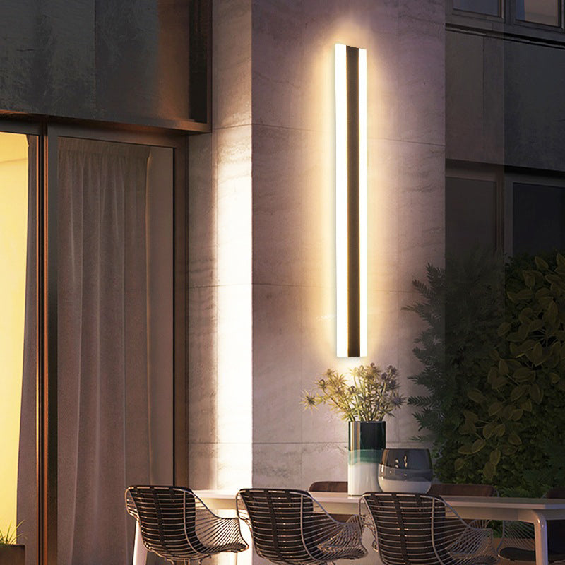 Luces de apliques de pared lineal contemporánea 1 Light Light Light Accesorio con sombra acrílica