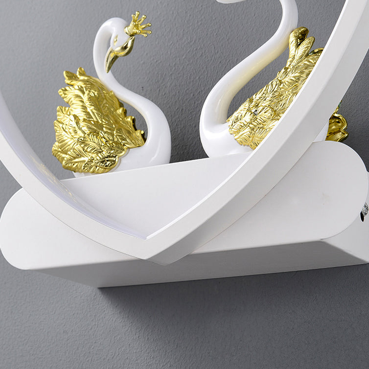 Heart-shaped 1-Light Wall Sconce Kids Style Metal Wall Light Fixture without Decorations