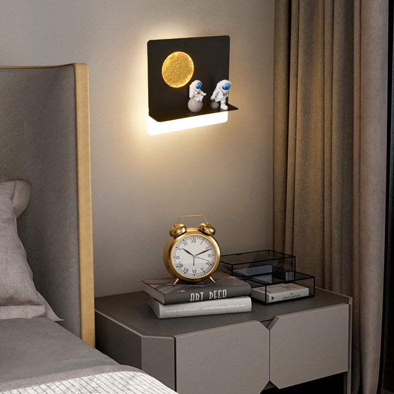 GEOMETRIC HADE SCONCE SCONCE STYE METAL METAL 1 SCONCI LIGHT, SAPI con decorazione