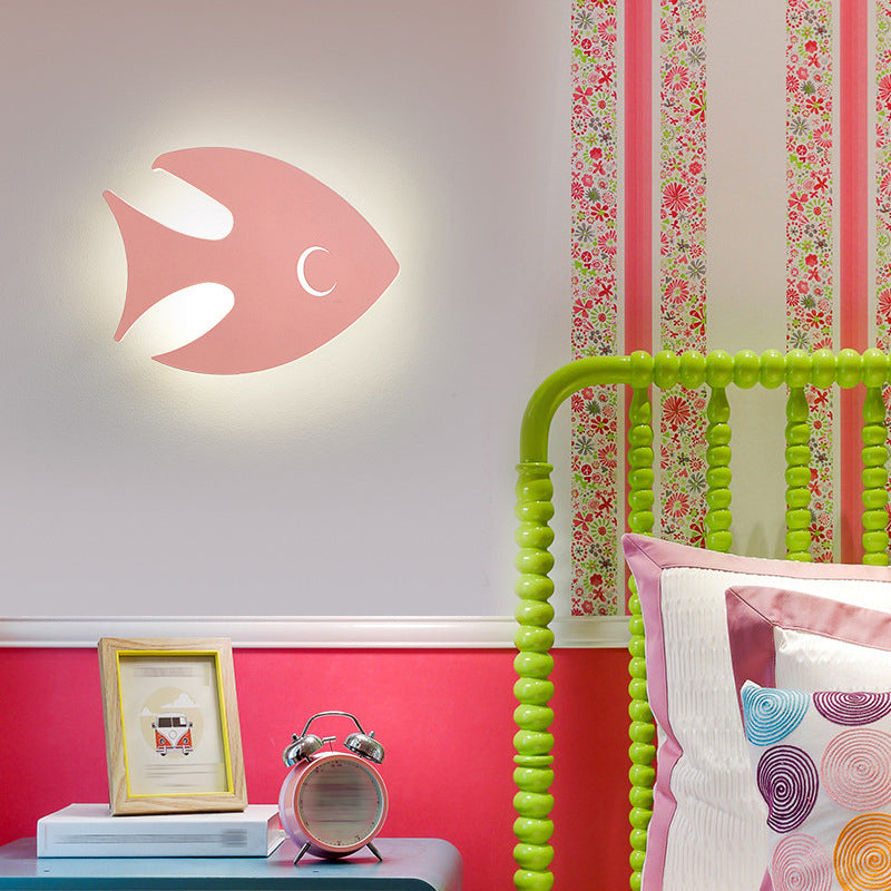 Unique Shade Single Light Wall Sconce Kids Style Metal Wall Mount Light Fixture