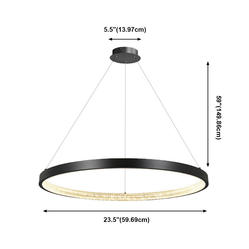 Minimalisme Noordse stijl LED Hangende kroonluchter licht cirkelvormig plafond kroonluchter