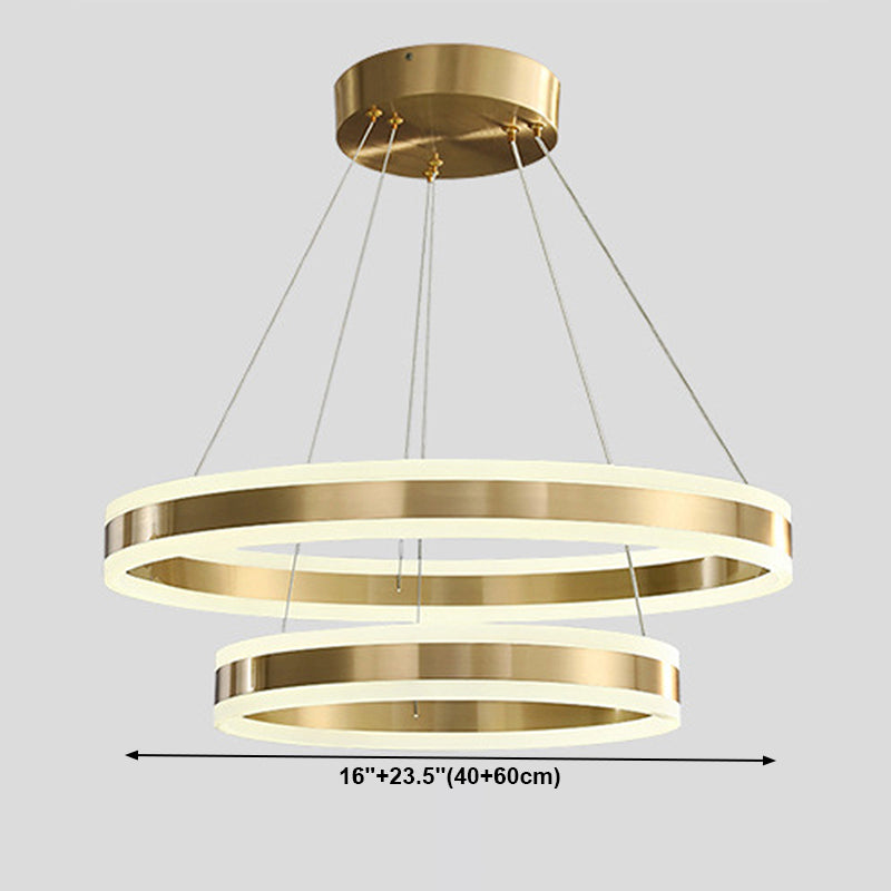 Circulair metalen hangend plafondlicht moderne stijl ophanging hangerverlichting