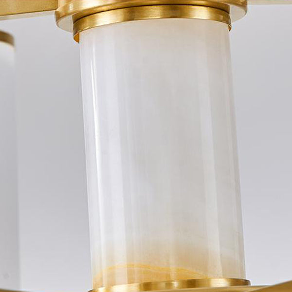 Lichte luxe stijl kroonluchter verlichtingsarmaturen cilindrisch koperen plafond kroonluchter