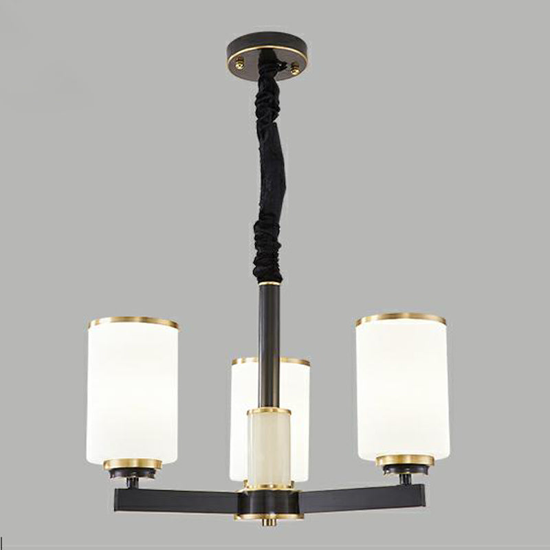 Lichte luxe stijl kroonluchter verlichtingsarmaturen cilindrisch koperen plafond kroonluchter