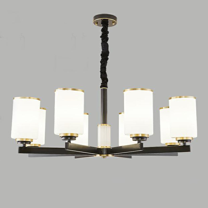 Lichte luxe stijl kroonluchter verlichtingsarmaturen cilindrisch koperen plafond kroonluchter