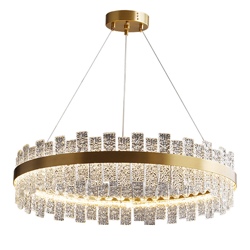 Lichte luxe stijl kroonluchter verlichtingsarmaturen cirkelvormige kristal LED -plafond kroonluchter