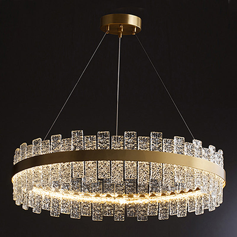 Lichte luxe stijl kroonluchter verlichtingsarmaturen cirkelvormige kristal LED -plafond kroonluchter