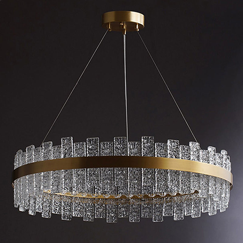 Lichte luxe stijl kroonluchter verlichtingsarmaturen cirkelvormige kristal LED -plafond kroonluchter