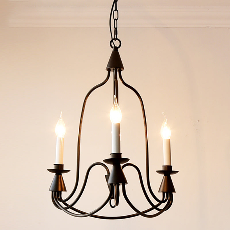 American Classic Style Hanging Chandelier Light Metal Ceiling Chandelier