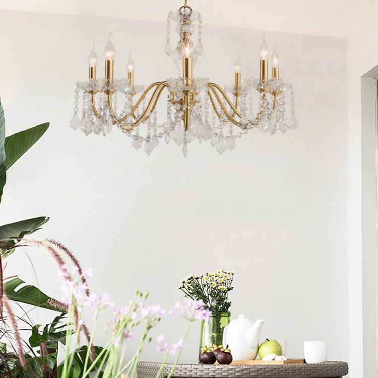 Lampadri di cristalli di cristallo leggero in stile verticale in stile americano