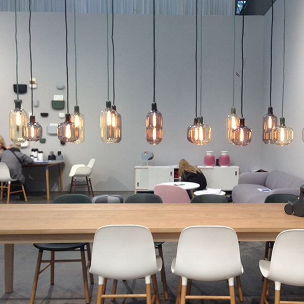 Moderner künstlerischer Stil Single Hanging Lampe Marmor Geometrische Anhänger Licht mit Glasschatten