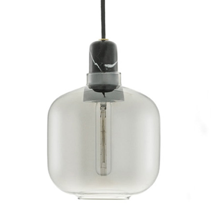 Moderner künstlerischer Stil Single Hanging Lampe Marmor Geometrische Anhänger Licht mit Glasschatten