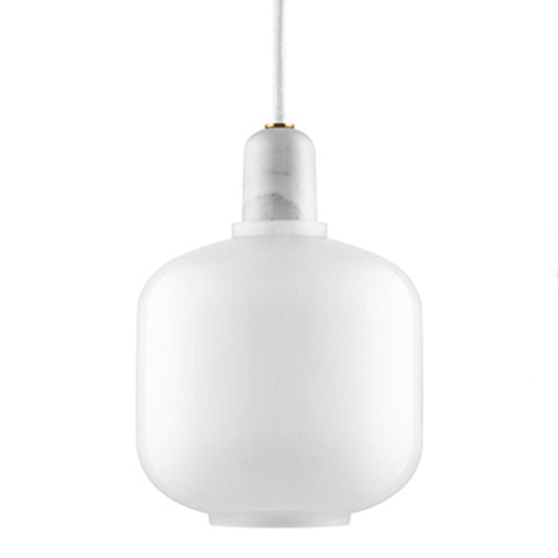 Moderner künstlerischer Stil Single Hanging Lampe Marmor Geometrische Anhänger Licht mit Glasschatten