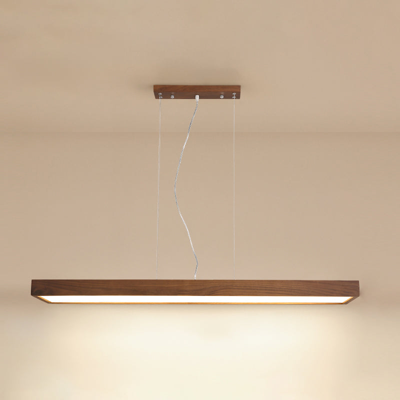 Rechthoek kroonluchter verlichtingsarmaturen eigentijds hout 1 lichte eiland kroonluchter