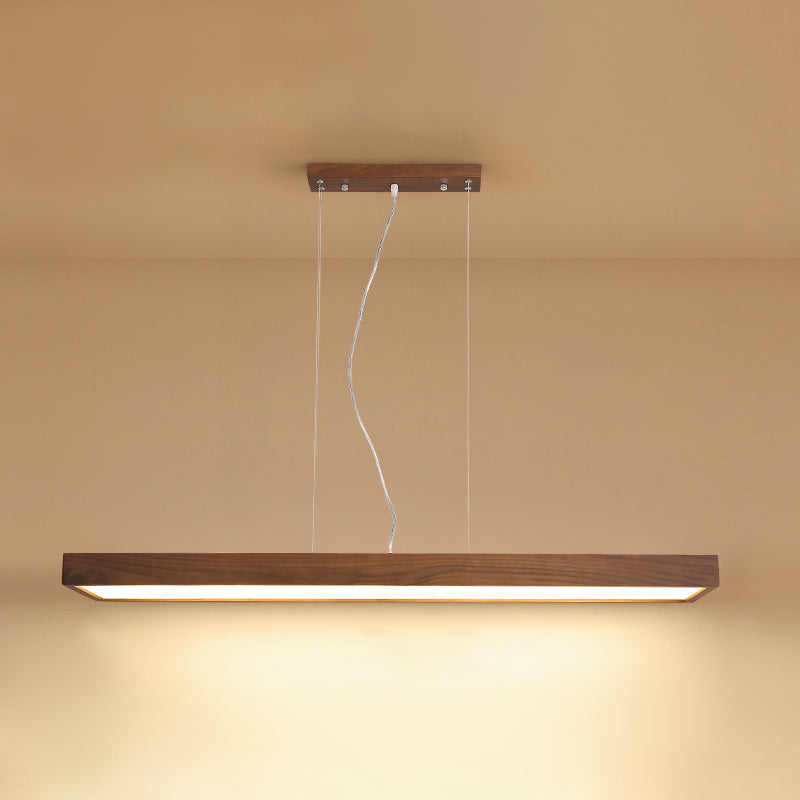 Rechthoek kroonluchter verlichtingsarmaturen eigentijds hout 1 lichte eiland kroonluchter