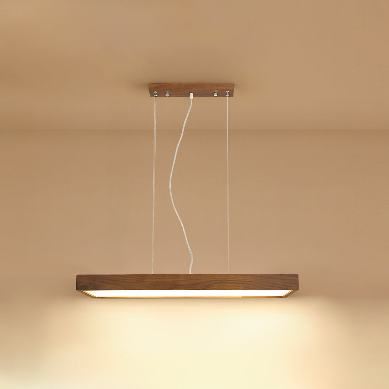 Rechthoek kroonluchter verlichtingsarmaturen eigentijds hout 1 lichte eiland kroonluchter