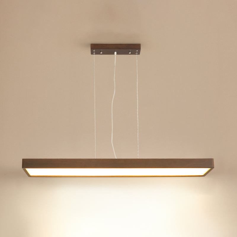 Rechthoek kroonluchter verlichtingsarmaturen eigentijds hout 1 lichte eiland kroonluchter