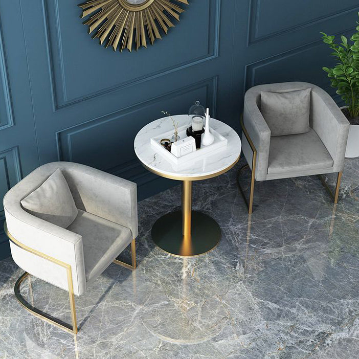 Sillas de comedor tapizadas de estilo contemporáneo, sillas con respaldo sólido para el hogar