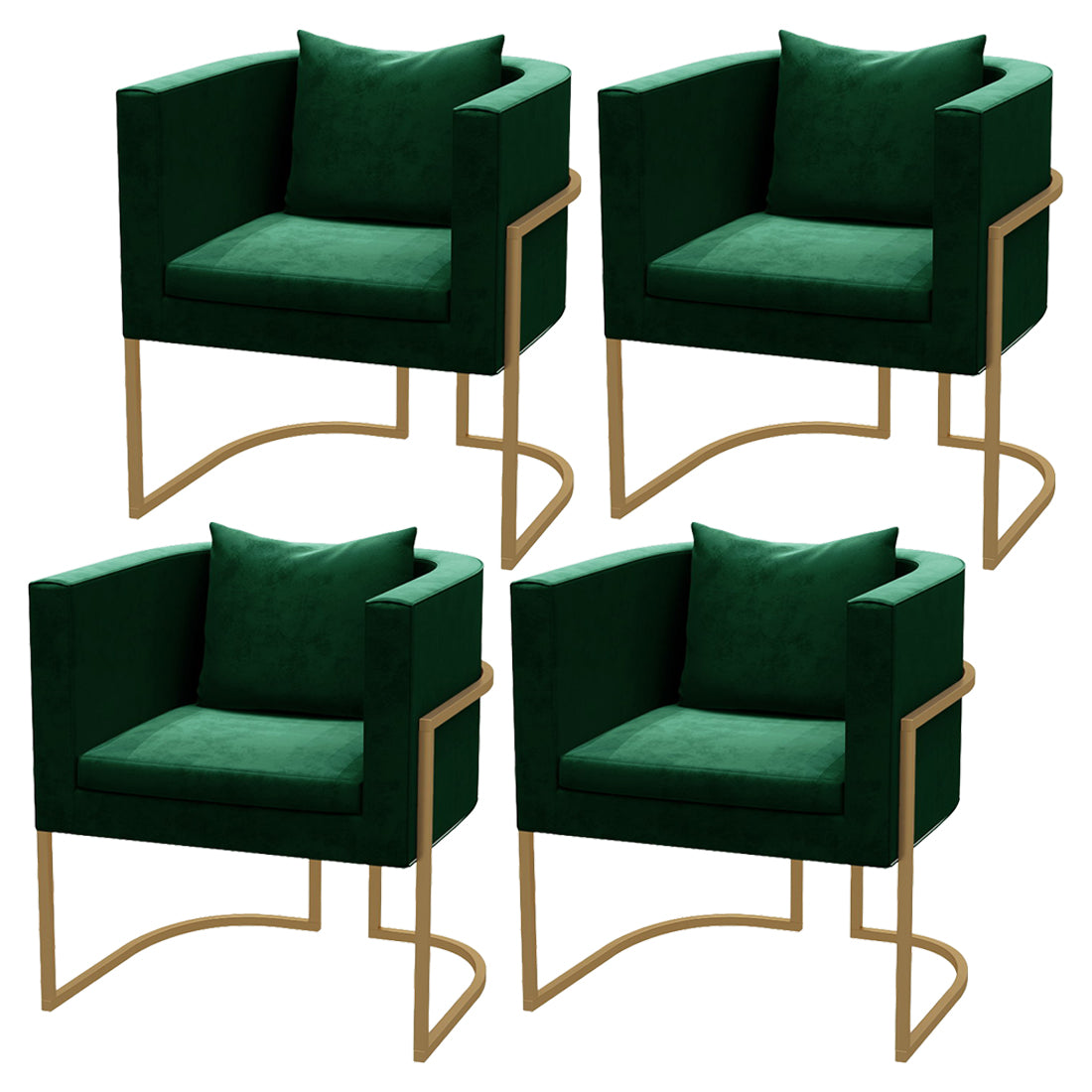 Sillas de comedor tapizadas de estilo contemporáneo, sillas con respaldo sólido para el hogar