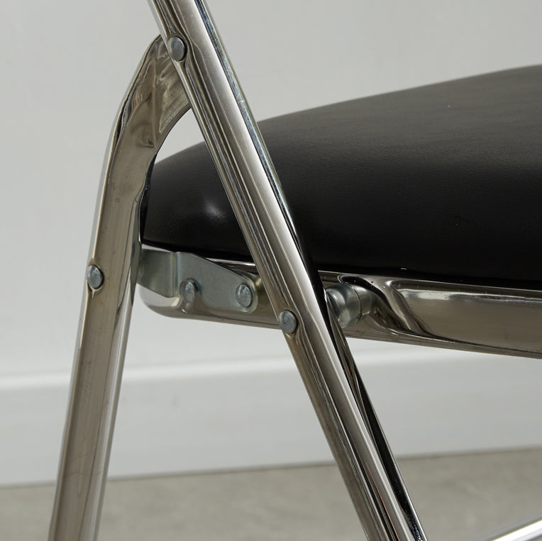 Industriële stijl PU lederen eetkamerstoelen Open achterste zijkoelen voor thuis