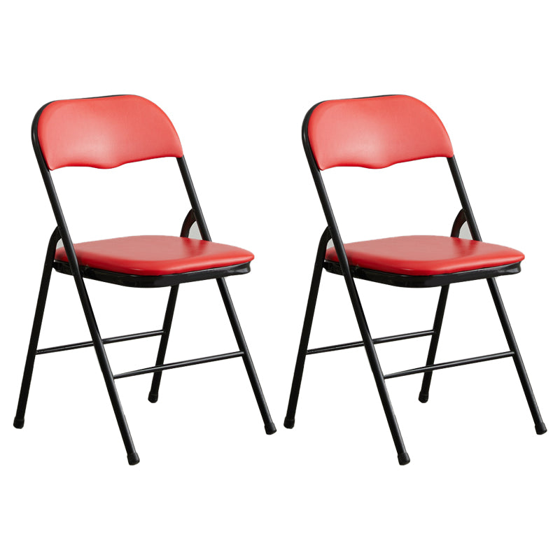 Industriële stijl PU lederen eetkamerstoelen Open achterste zijkoelen voor thuis