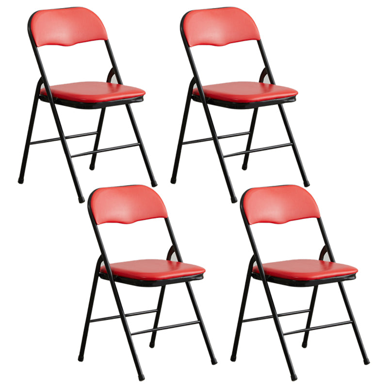 Industriële stijl PU lederen eetkamerstoelen Open achterste zijkoelen voor thuis