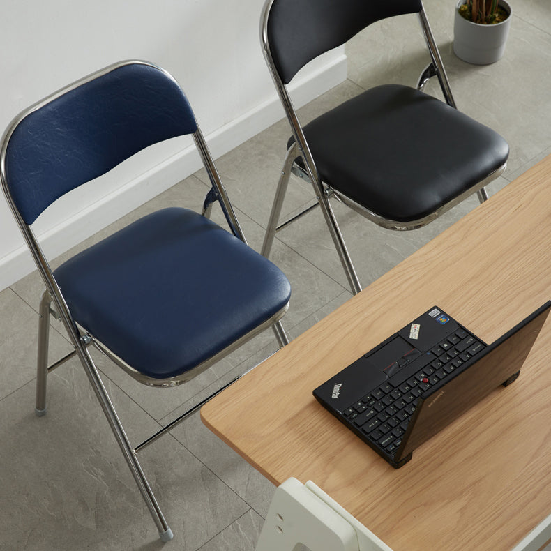 Industriële stijl PU lederen eetkamerstoelen Open achterste zijkoelen voor thuis