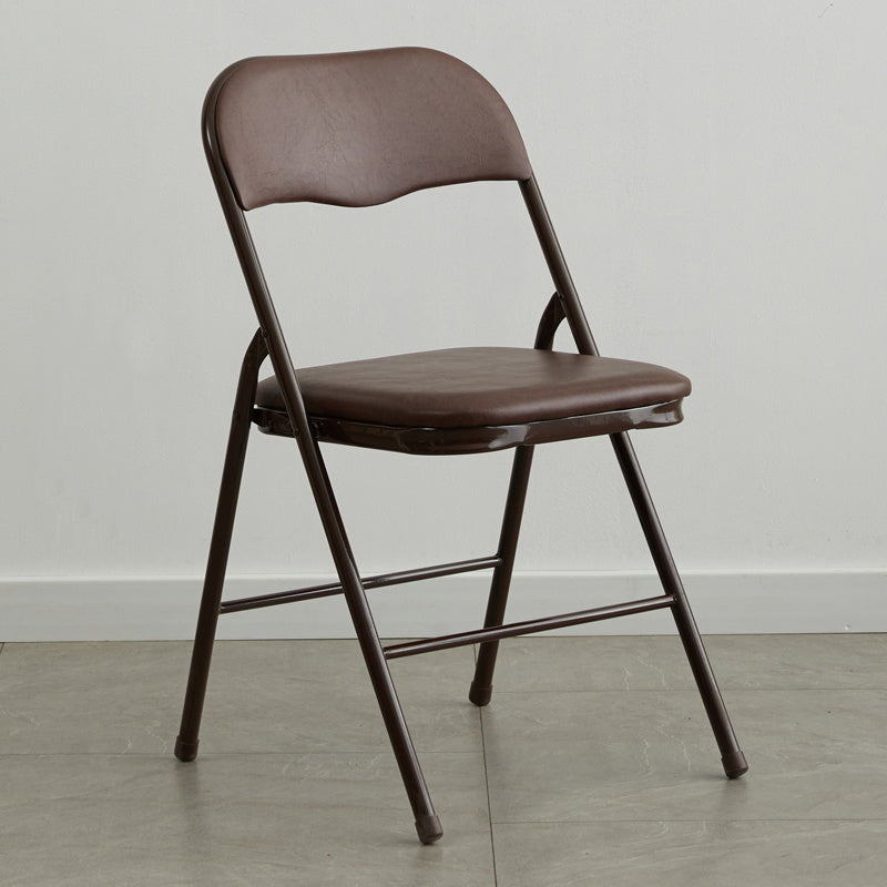 Industriële stijl PU lederen eetkamerstoelen Open achterste zijkoelen voor thuis