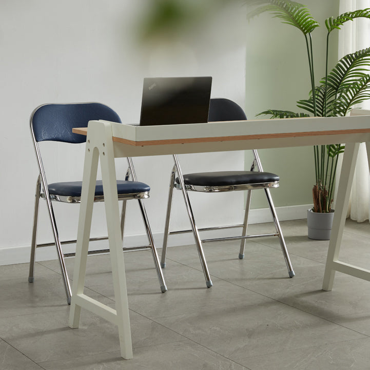 Industriële stijl PU lederen eetkamerstoelen Open achterste zijkoelen voor thuis