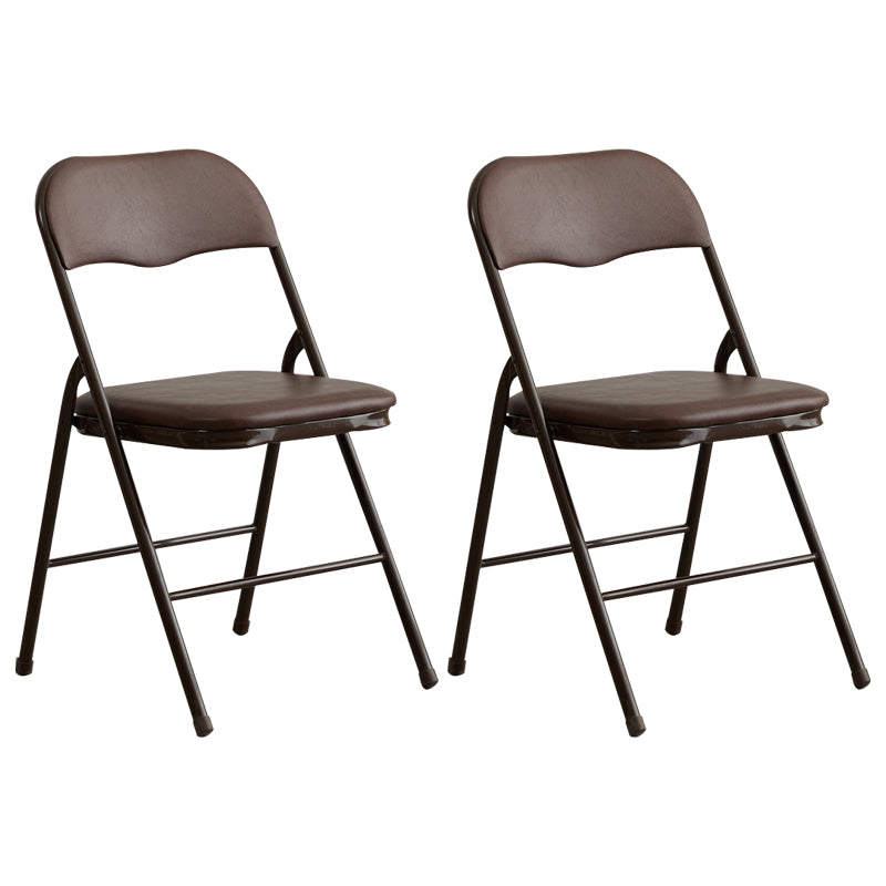 Industriële stijl PU lederen eetkamerstoelen Open achterste zijkoelen voor thuis
