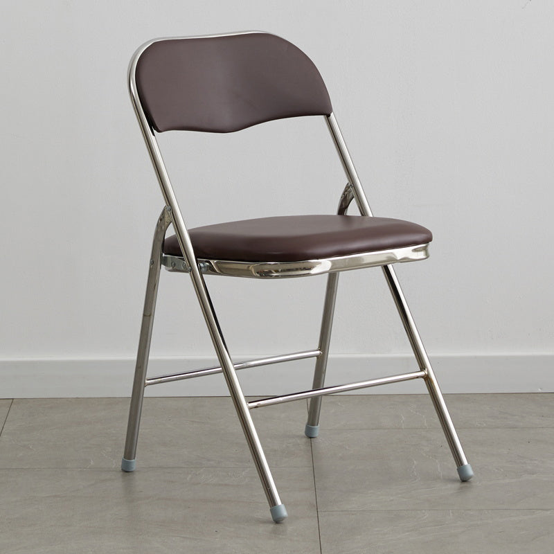Industriële stijl PU lederen eetkamerstoelen Open achterste zijkoelen voor thuis