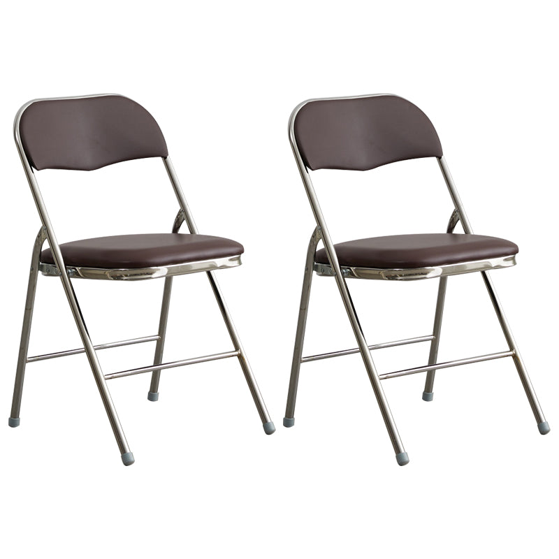 Industriële stijl PU lederen eetkamerstoelen Open achterste zijkoelen voor thuis