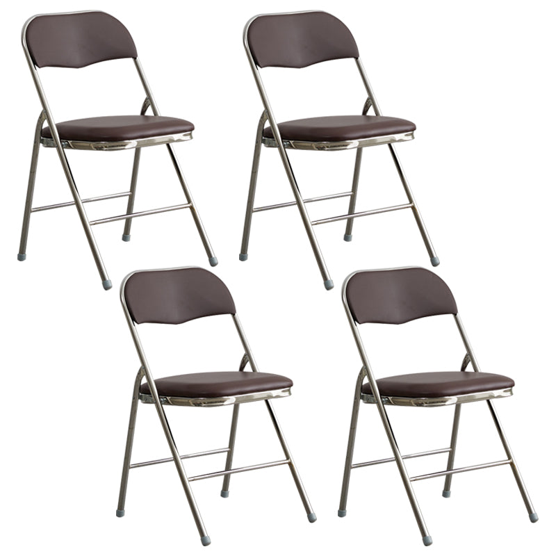 Industriële stijl PU lederen eetkamerstoelen Open achterste zijkoelen voor thuis