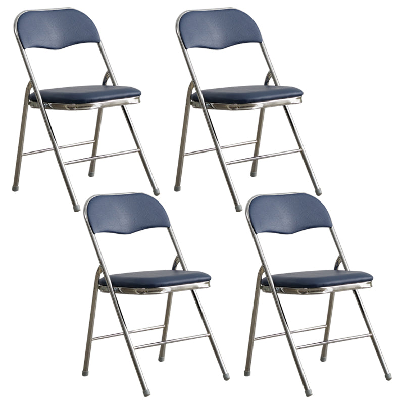 Industriële stijl PU lederen eetkamerstoelen Open achterste zijkoelen voor thuis