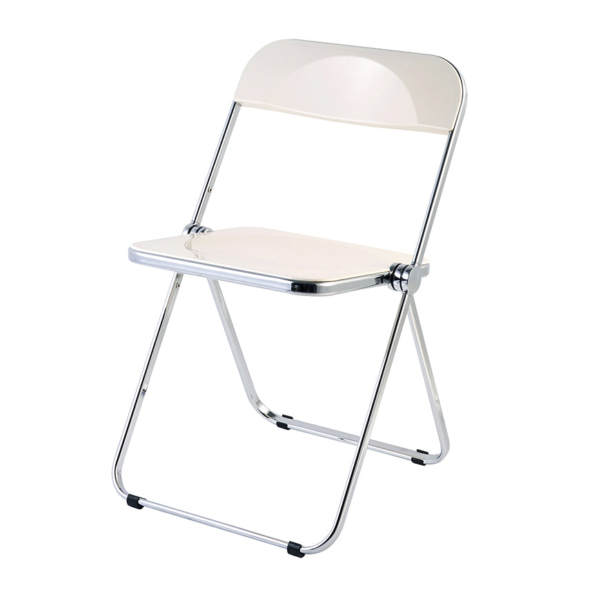 Chaise latérale pliante sans bras de style contemporain, chaise d'appoint simple à dossier ouvert