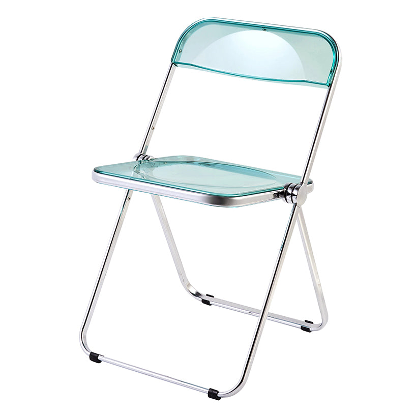 Chaise latérale pliante sans bras de style contemporain, chaise d'appoint simple à dossier ouvert