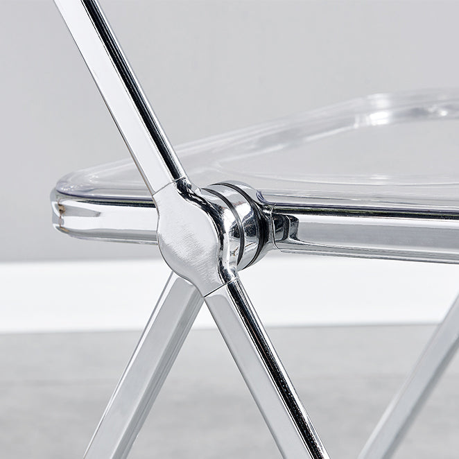 Chaise latérale pliante sans bras de style contemporain, chaise d'appoint simple à dossier ouvert
