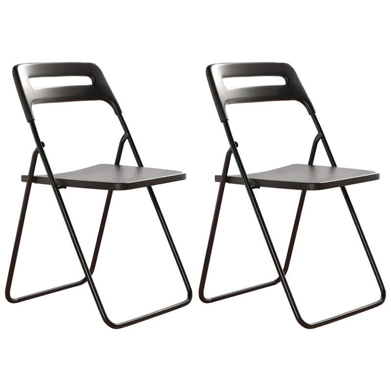 Modern Style Plastic Dining Armless Chairs Open Back Dining Side Chairs for Home Use