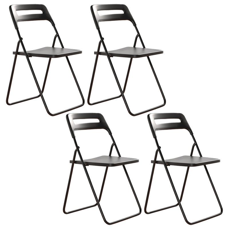 Modern Style Plastic Dining Armless Chairs Open Back Dining Side Chairs for Home Use
